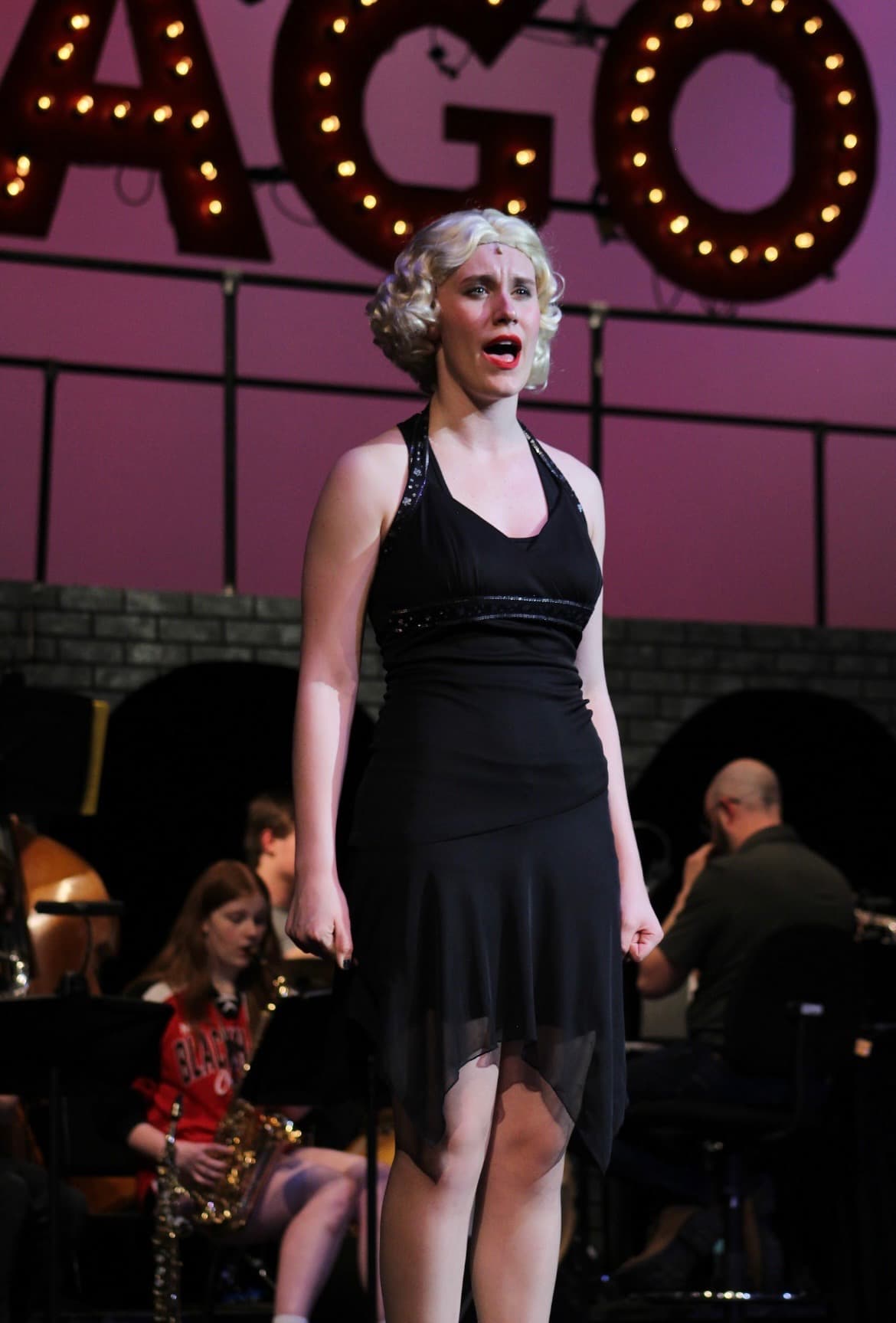 Maya performing on stage in Chicago